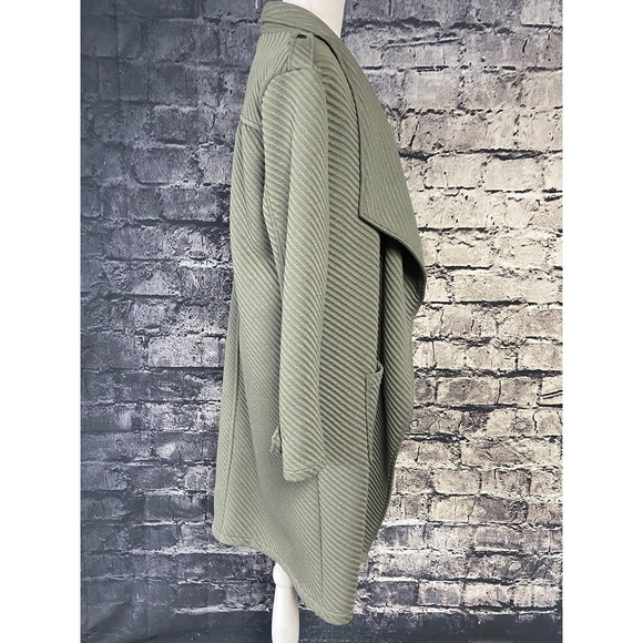 BB Dakota Steve Madden Coat Womens Large Waterfall Collar Long Jacket Pockets - Picture 3 of 14